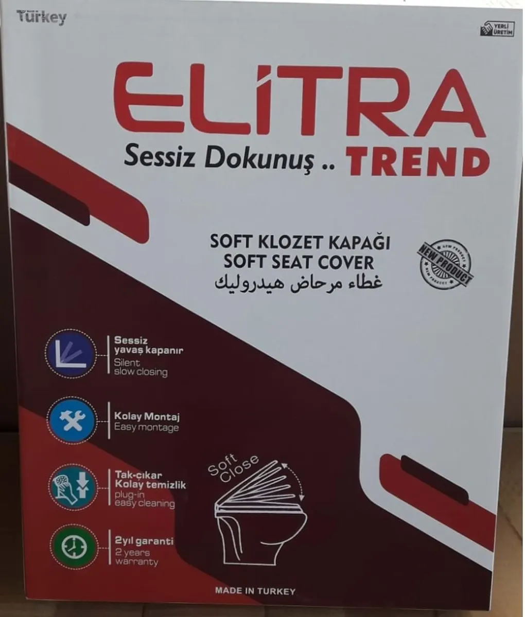 Elitra Trend Yavaş Kapanan Klozet Kapağı Alttan Sıkma ( Thermoplast ) 2