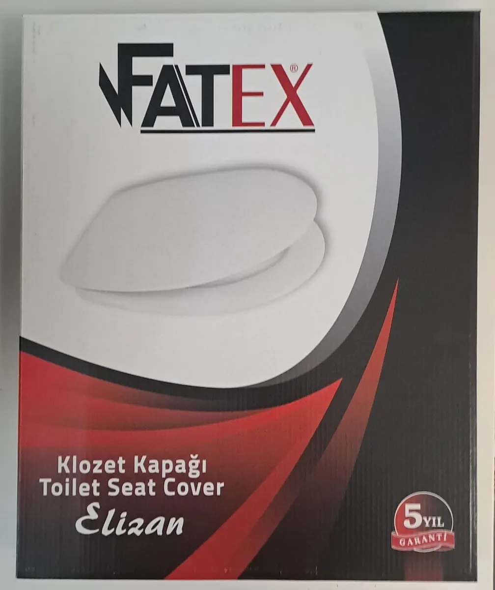 FATEX ELİZAN ( AKDENİZ ) ( 36,5 x 43,5 cm ) NORMAL KAPANAN PLASTİK KLOZET KAPAĞI