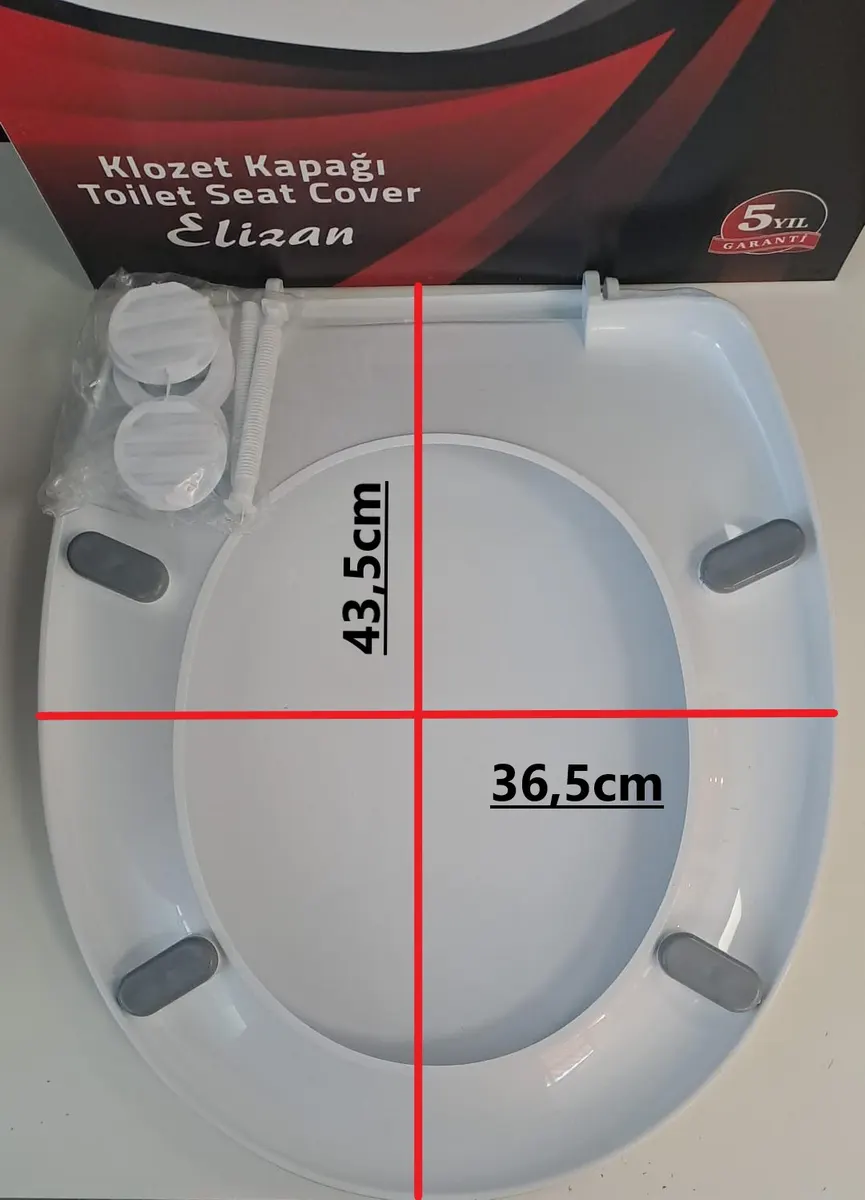 FATEX ELİZAN ( AKDENİZ ) ( 36,5 x 43,5 cm ) NORMAL KAPANAN PLASTİK KLOZET KAPAĞI 6