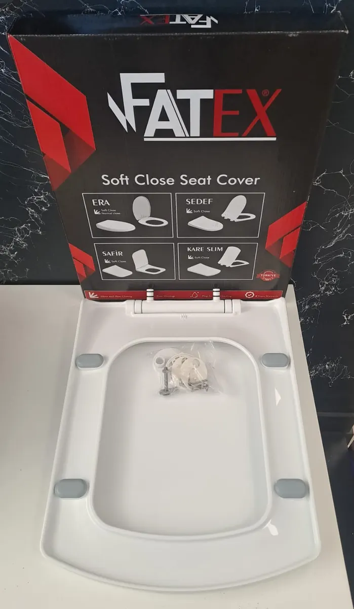 FATEX KARE SLIM SOFT ( 35 x 45 cm ) YAVAŞ KAPANAN PLASTİK KLOZET KAPAĞI 2