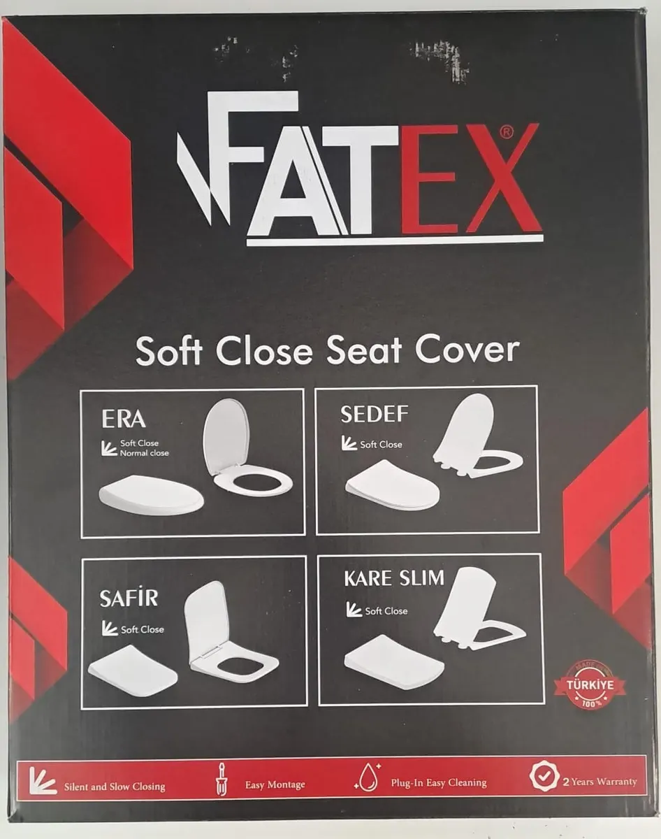 FATEX KARE SLIM SOFT ( 35 x 45 cm ) YAVAŞ KAPANAN PLASTİK KLOZET KAPAĞI 3