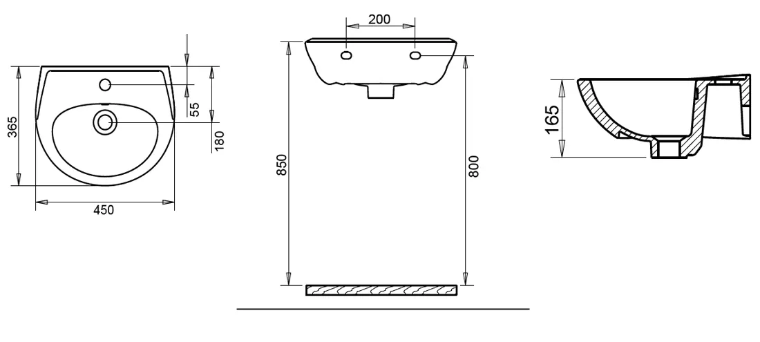 36X45 OVAL Lavabo Dekorlu ( Çocuk Lavabo Dekorlu ) Turavit 2