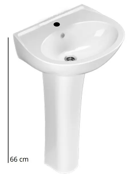 36X45 OVAL Lavabo + KISA Kolon AYAK ( Çocuk Lavabo + KISA Kolon AYAK ) Turavit