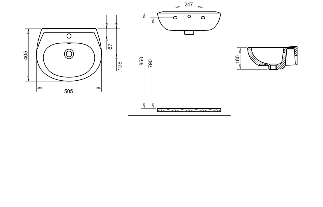 40X50 OVAL Lavabo Turaser 2