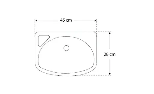 28X45 OVAL Lavabo Delikli Piramit 2