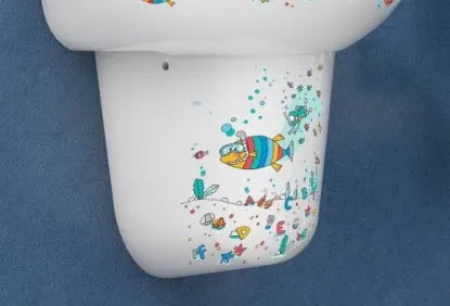 Çocuk Yarım AYAK Dekorlu Turavit - Lavabo Dahil Değildir 2