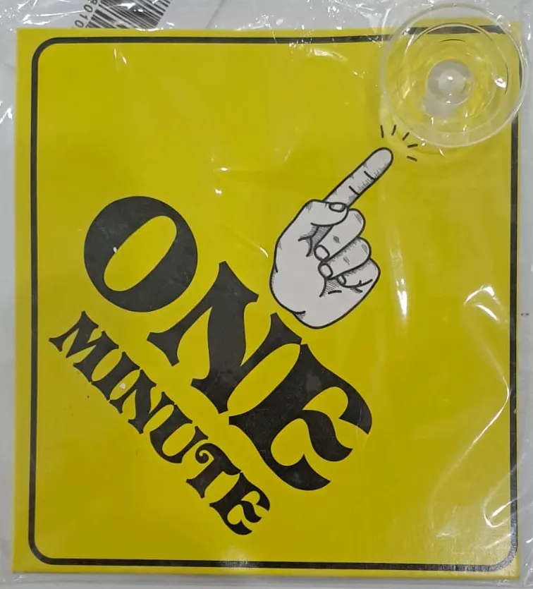 ARABA YAZISI (STİCKER) VANTUZLU ( 11 x 11 cm ) - ONE MINUTE
