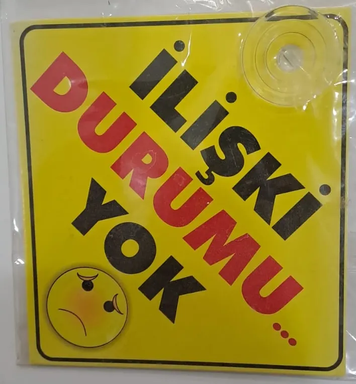 ARABA YAZISI (STİCKER) VANTUZLU ( 11 x 11 cm ) - İLİŞKİ DURUMU YOK