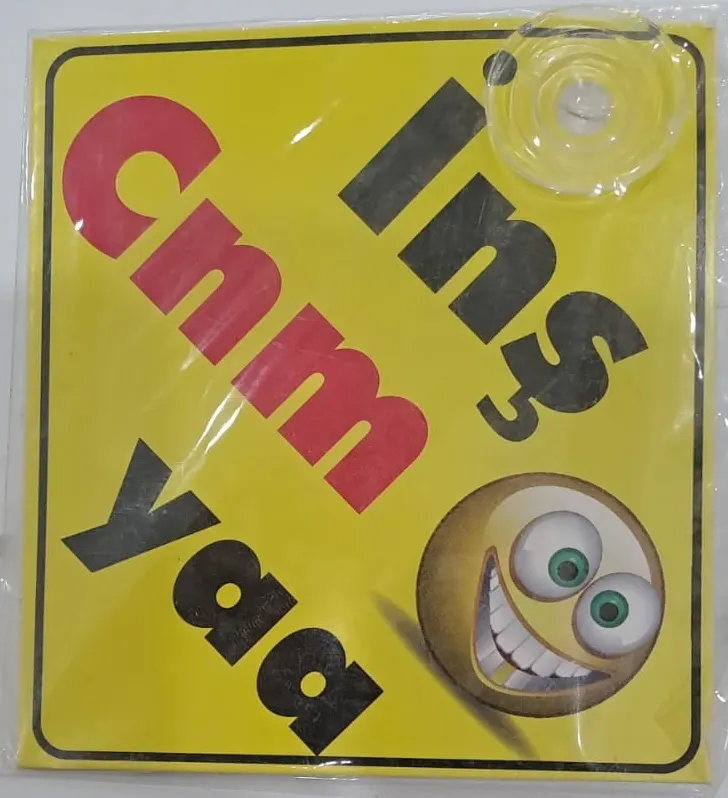 ARABA YAZISI (STİCKER) VANTUZLU ( 11 x 11 cm ) - İNŞ CNM YAA