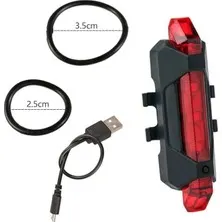 Şarjlı Bisiklet Işığı LED ÇOK Fonksiyonlu USB Girişli - Kırmızı 5