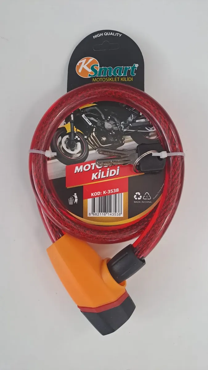 Ksmart Bisiklet VE Motosiklet Kilidi Anahtarlı K-3538 2
