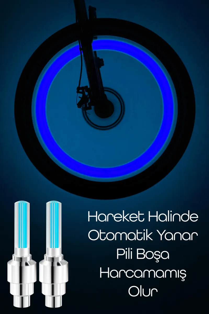 Ksmart Bisiklet Sibop Işığı 2 Lİ SET MAVİ IŞIK K-3972 5