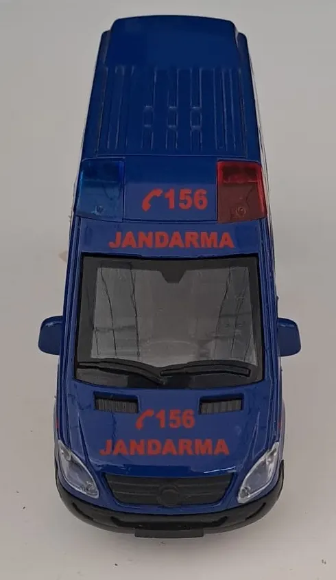 CAN OYUNCAK - METAL IŞIKLI SESLİ JANDARMA ARABASI ( 5,5 CM x 14 CM )