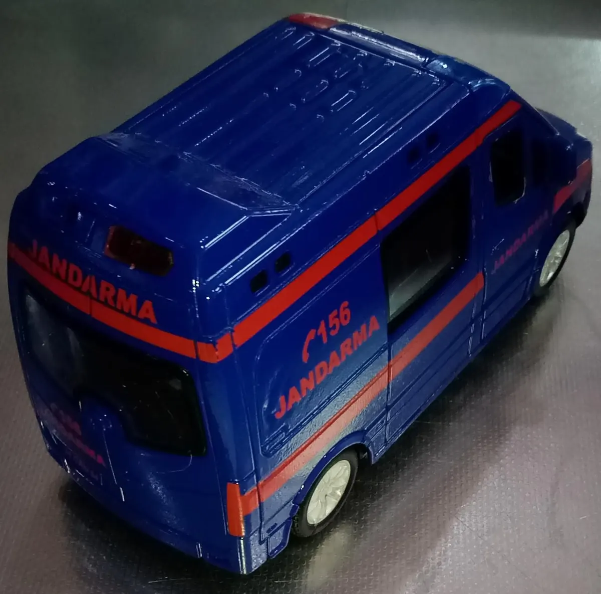 CAN OYUNCAK - METAL IŞIKLI SESLİ JANDARMA ARABASI ( 5,5 CM x 14 CM ) 5