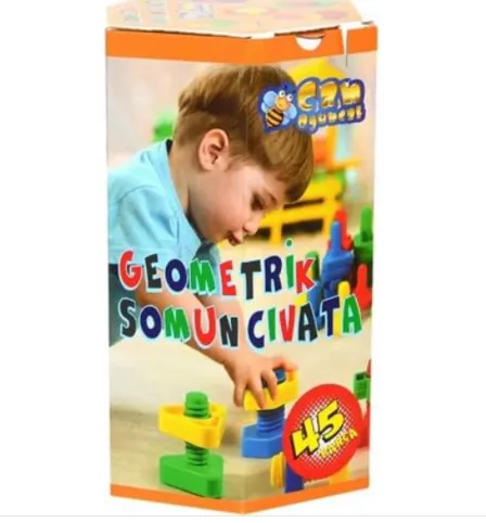 CAN Oyuncak - Geometrik Somun Civata 45 Parça