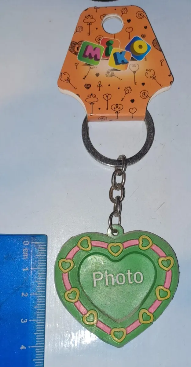 Küçük Plastik KALP Anahtarlık Yeşil