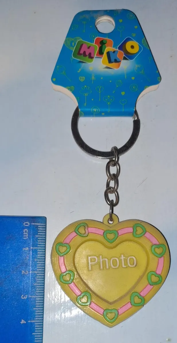 Küçük Plastik KALP Anahtarlık SARI