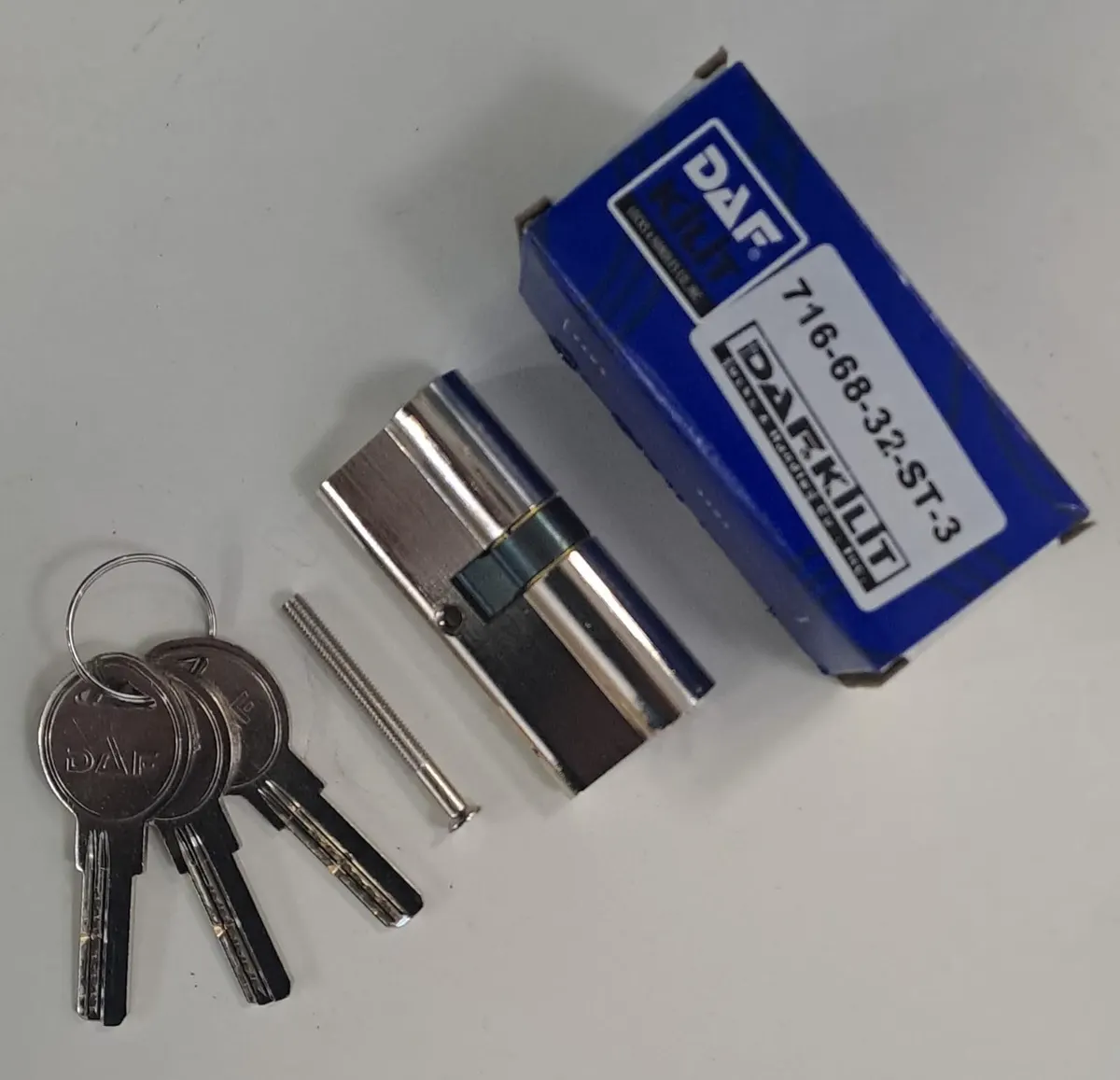 DAF BİLYALI BAREL 68 mm - 3 ANAHTARLI - ÇELİK KAPI GÖBEĞİ