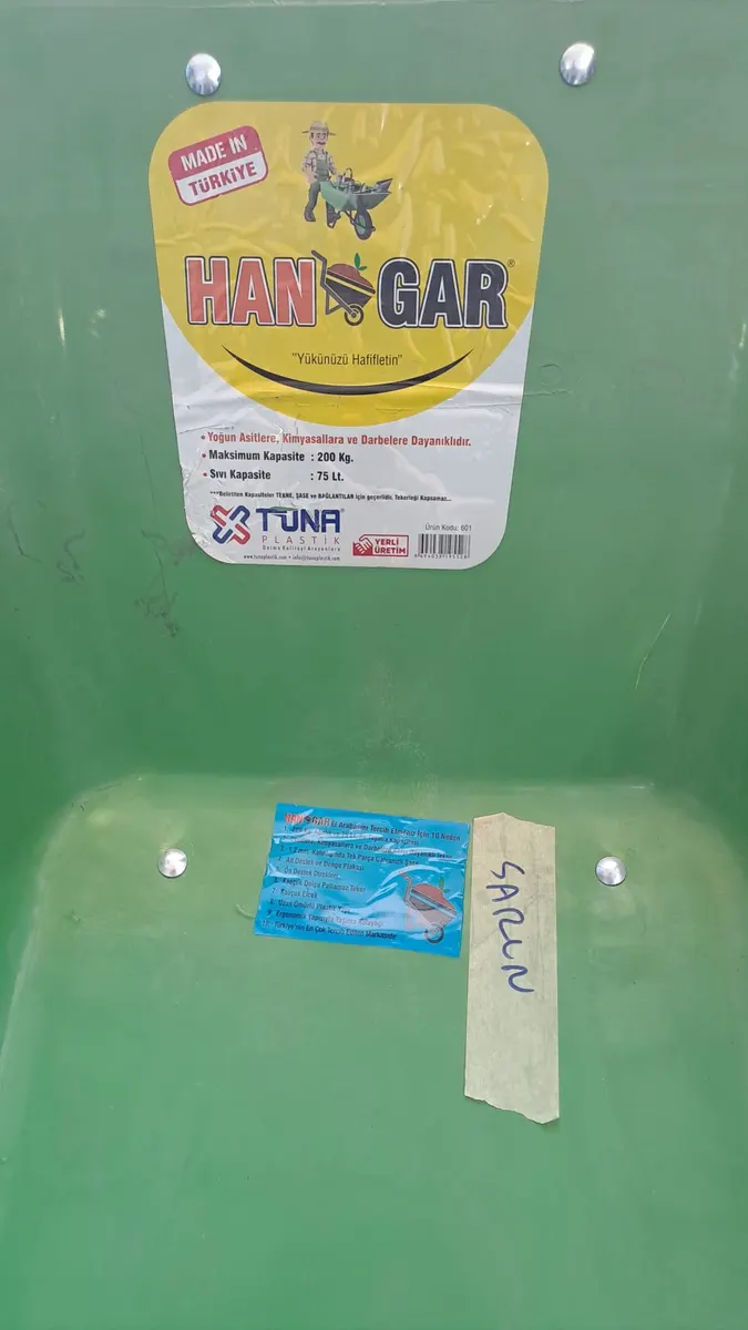 EL Arabası - Hangar Plastik Yeşil ( Teknesi Plastiktir ) 3