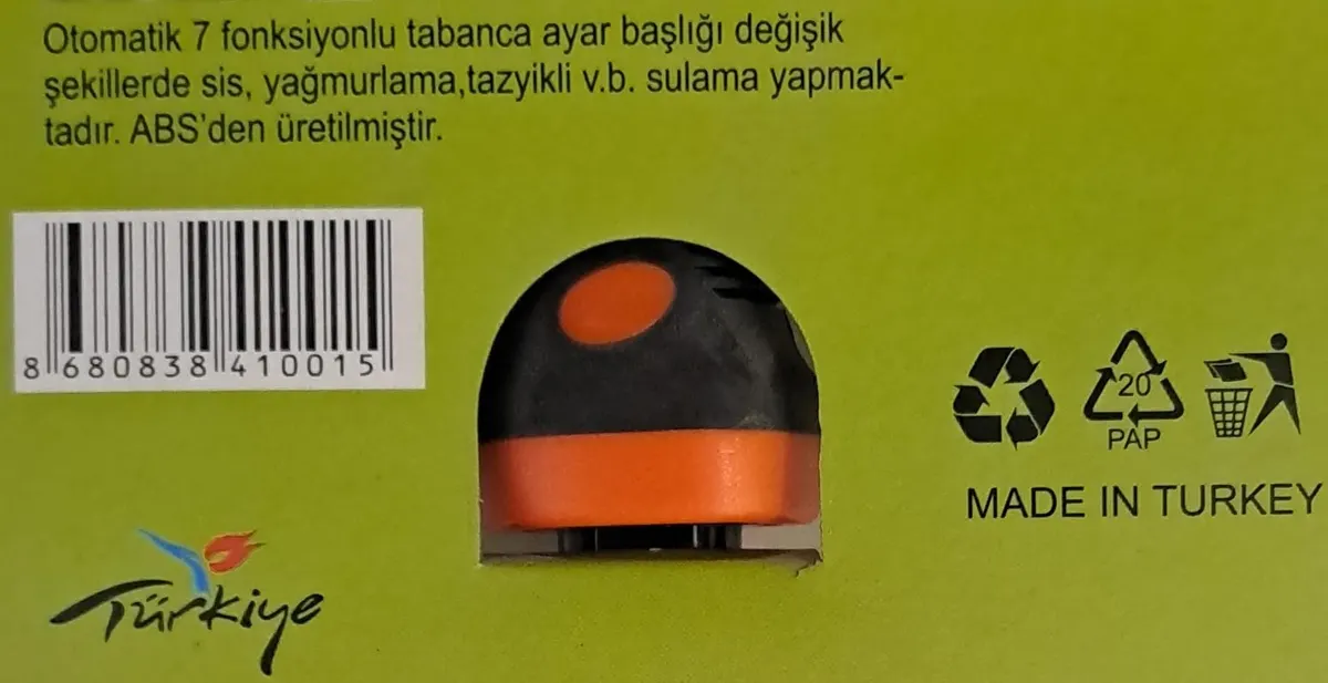 Medalyan Md-705 Otomatik Sulama Tabancası 7 Fonksiyonlu ( Hortum Takma Aparatı Paket İçeriğinde Yoktur ) 4
