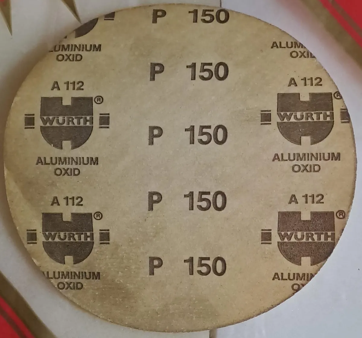 150 LİK Yapışkanlı Alüminyum OXİD DİSK Zımpara ( Würth ) 2