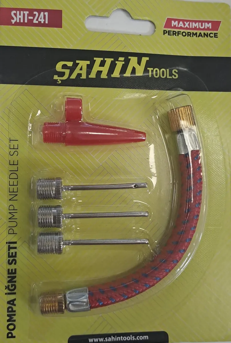Şahin Tools Bisiklet TOP Şişirme İĞNE SETİ 5 Parça Şht-241