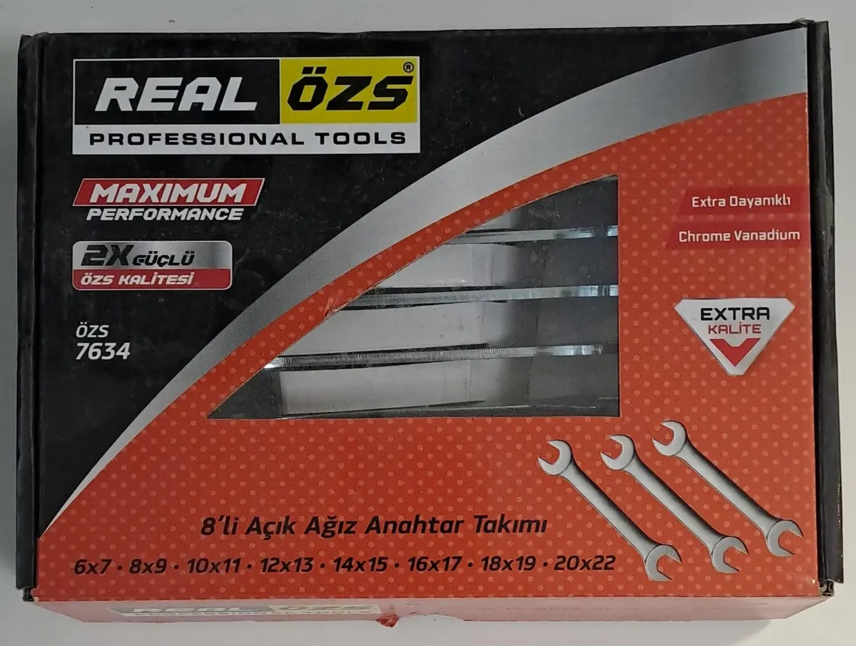 REAL ÖZS 8 Lİ AÇIK AĞIZ Anahtar Takımı 3