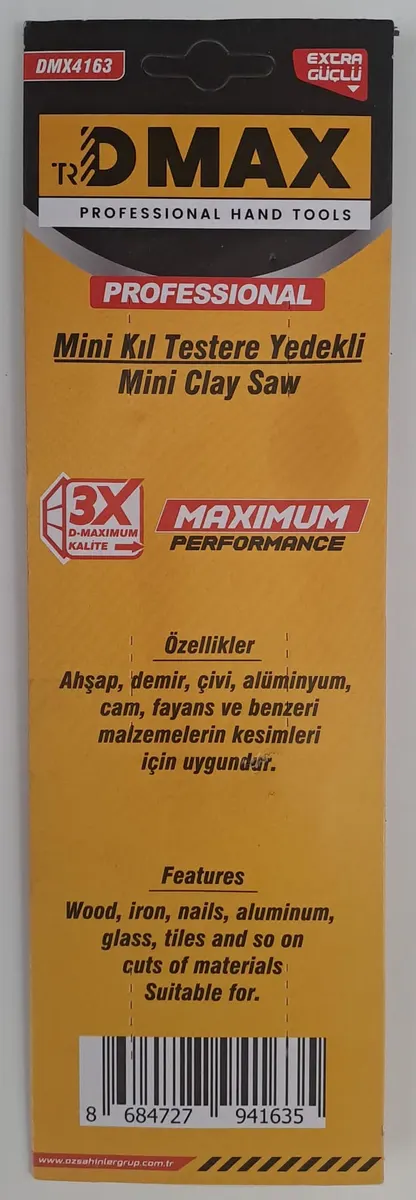 DMAX MİNİ KIL TESTERE YEDEKLİ DMX4163 ( 23,5 cm ) 2