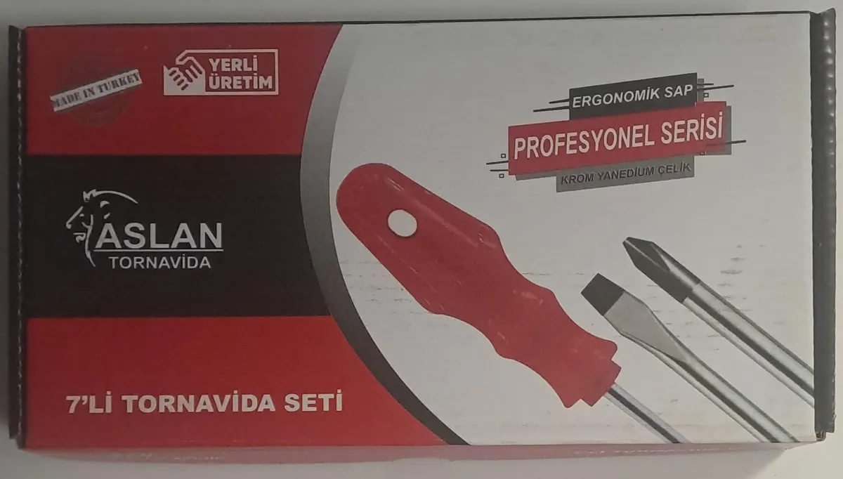 Aslan 7 Lİ Tornavida SETİ 7 Parça ( Kontrol Kalemli )