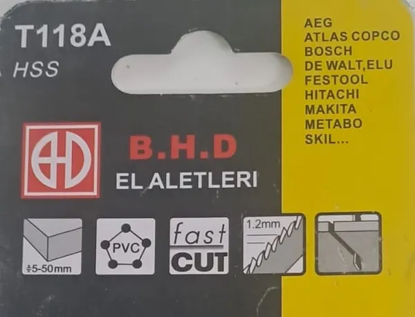 Dekupaj Bıçağı Metal ( Testeresi ) T118a HSS B.h.d 2