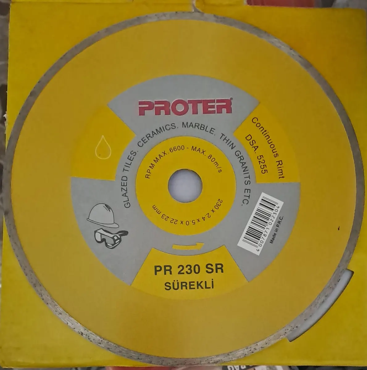 PROTER PR 230 SR SÜREKLİ ELMAS KESİCİ TESTERE ( 230 x 2.4 x 5.0 x 22.23 mm ) ( PROTER ) 2