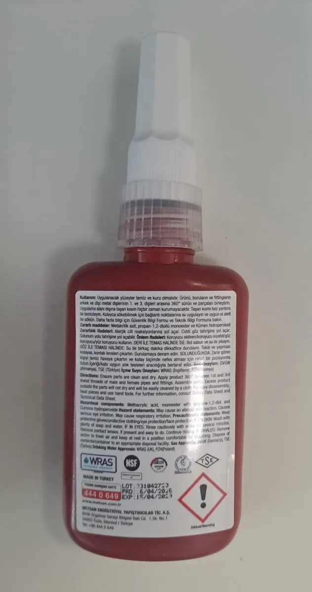 EMS FORCE BORU SIZDIRMAZLIK ELEMANI - SIVI CONTA - 50 ml 2