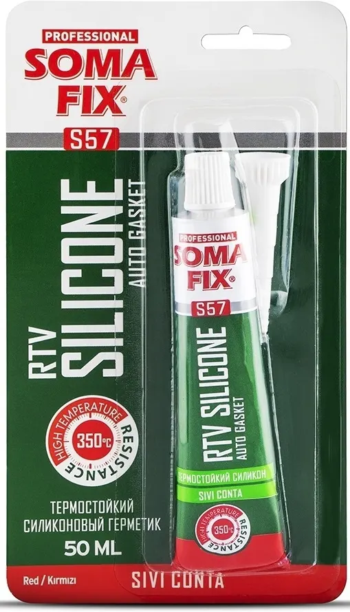 Somafix RTV Yüksek ISI Silikonu SIVI Conta 50 ML (kırmızı) S57