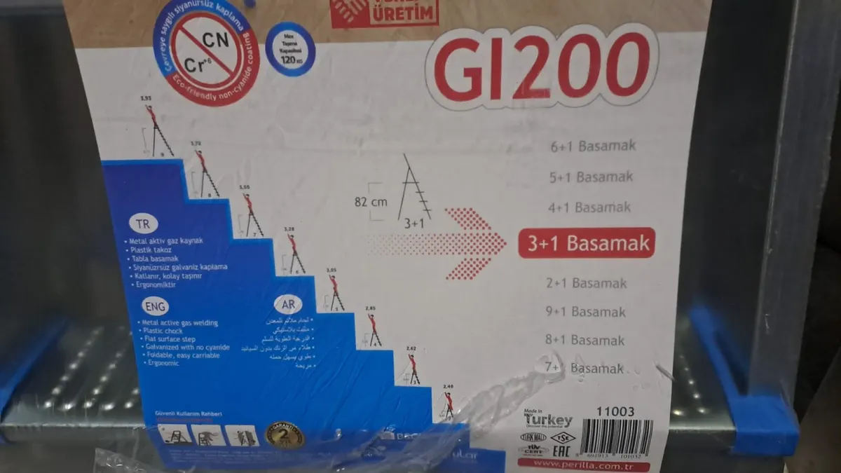 Galveniz Kaplama Merdiven 3+1 Basamaklı 2