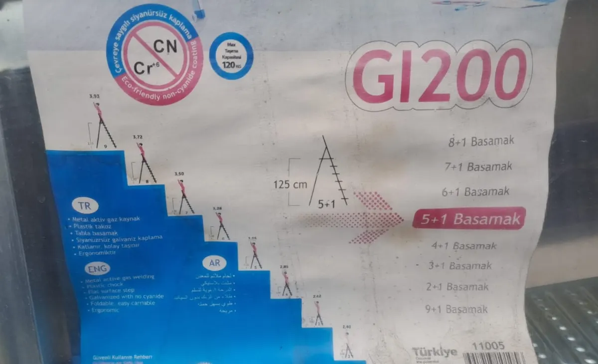 Galveniz Kaplama Merdiven 5+1 Basamaklı 3