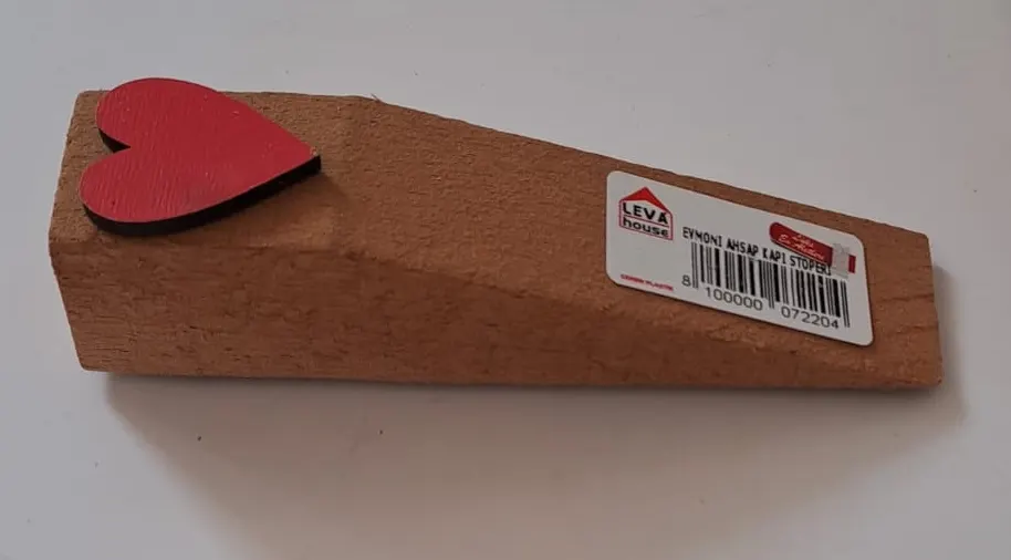 Evmoni Ahşap KAPI Stoperi Kalpli