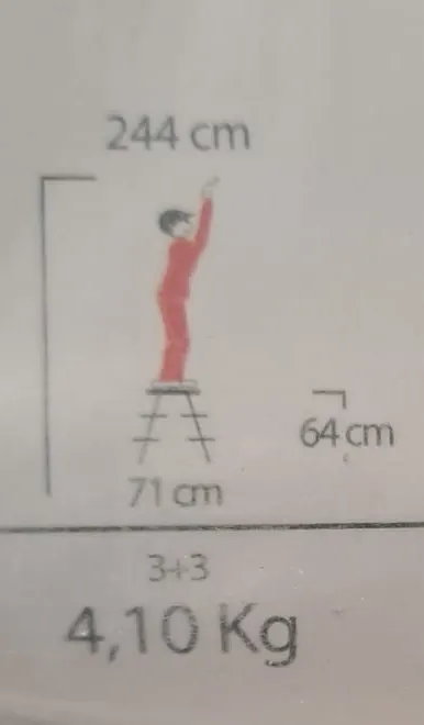 ÇİFT Çıkışlı Metal Merdiven 3 Basamak ( 3+3 Basamaklı ) 2