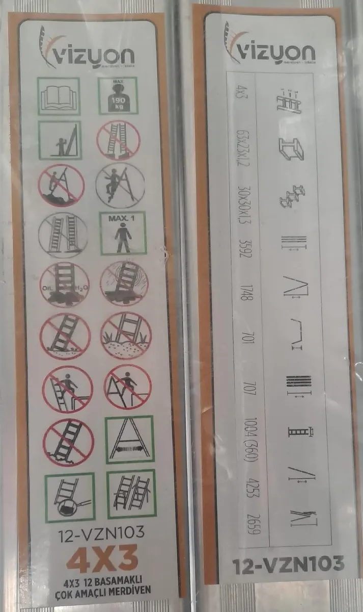 Akrobat Merdiven 3,70 Metre & ÇOK Amaçlı Merdiven 3,70 Metre 4