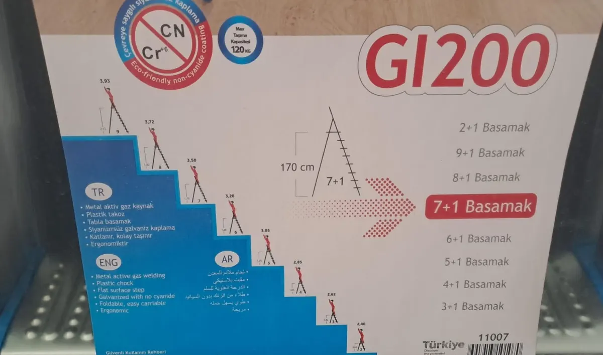 Galveniz Kaplama Merdiven 7+1 Basamaklı 3