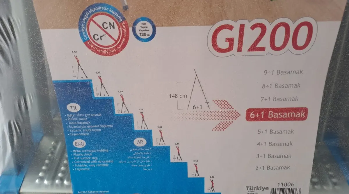 Galveniz Kaplama Merdiven 6+1 Basamaklı 3