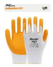Beybi Pn3 SARI Nitril Kaplı İŞ Eldiveni 10/XL