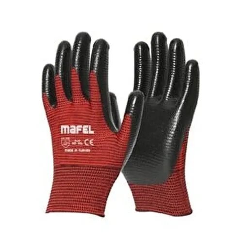 İŞ Eldiveni - Mafel Zebra Kırmızı Mf-001
