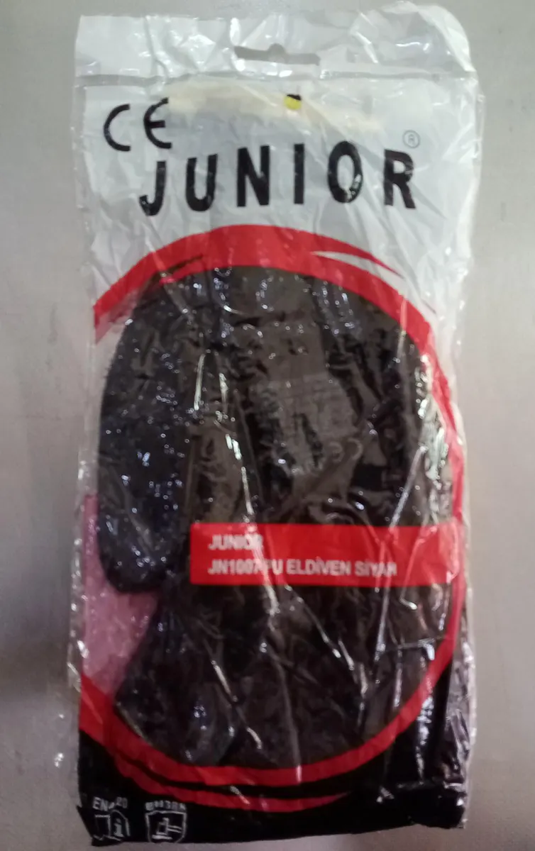 İŞ Eldiveni - Junıor PU Eldiven Siyah 9 NO Jn1007