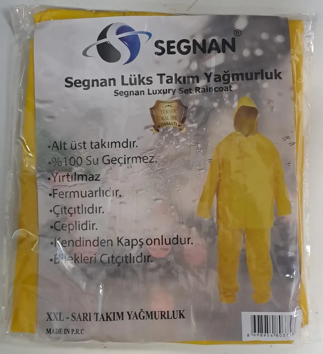 Segnan SARI Takım Yağmurluk - XXL