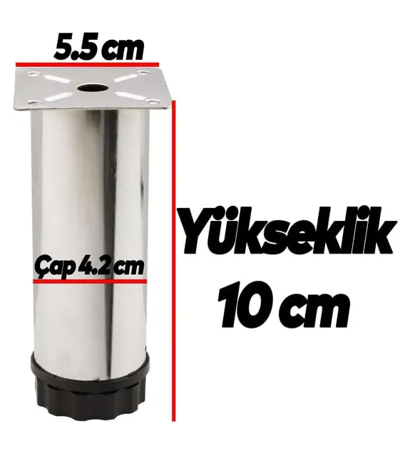Metal BAZA AYAK 10 CM KROM 3