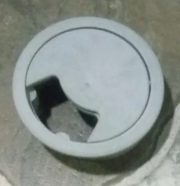 Bilgisayar Masası Kapağı - Çalışma Masası Kablo Geçiş Kapağı - GRİ
