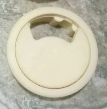 Bilgisayar Masası Kapağı - Çalışma Masası Kablo Geçiş Kapağı - KREM