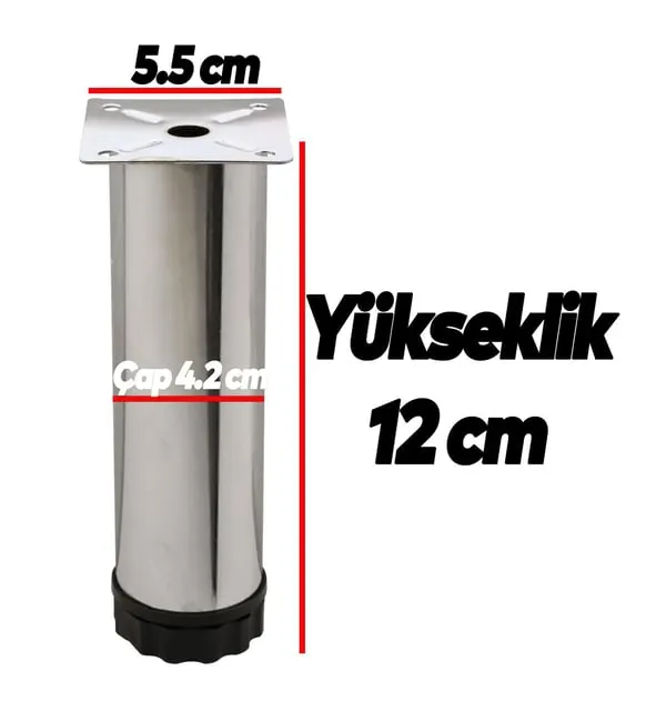 Metal BAZA AYAK 12 CM KROM 2