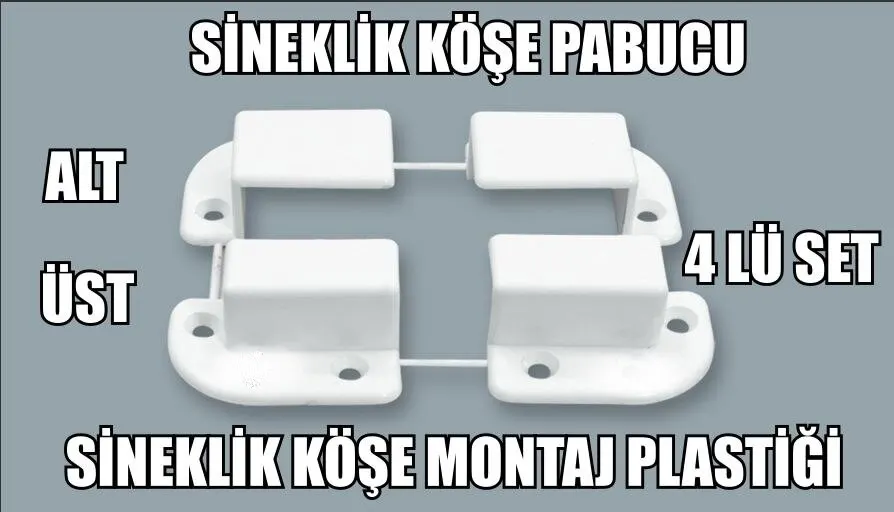 SİNEKLİK PABUCU ( AYAĞI ) 4 KÖŞE TAKIM ( 10 mm x 20 mm )