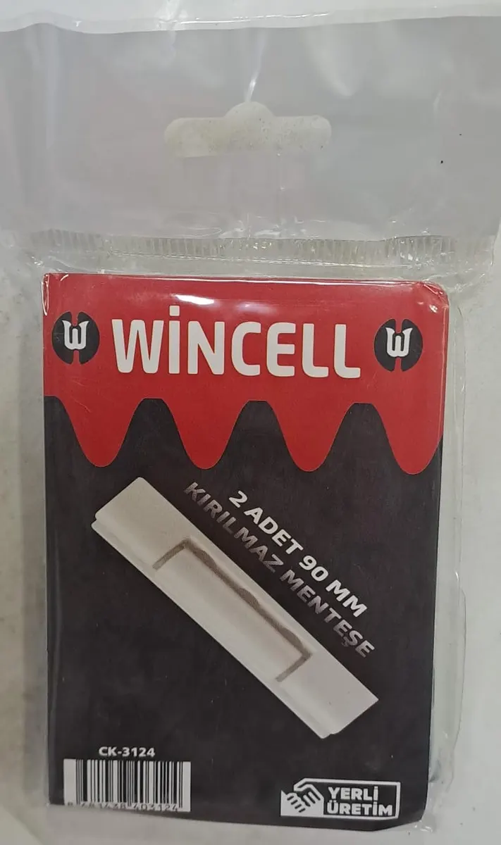 PVC KAPI MENTEŞESİ 2 Lİ PAKET BEYAZ 90mm ( PLASTİK GÖVDE ) 2